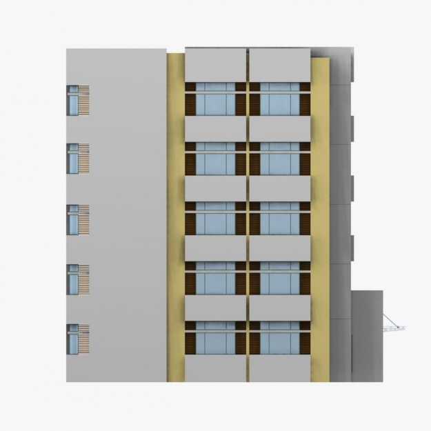 Building with windows 3D model_5