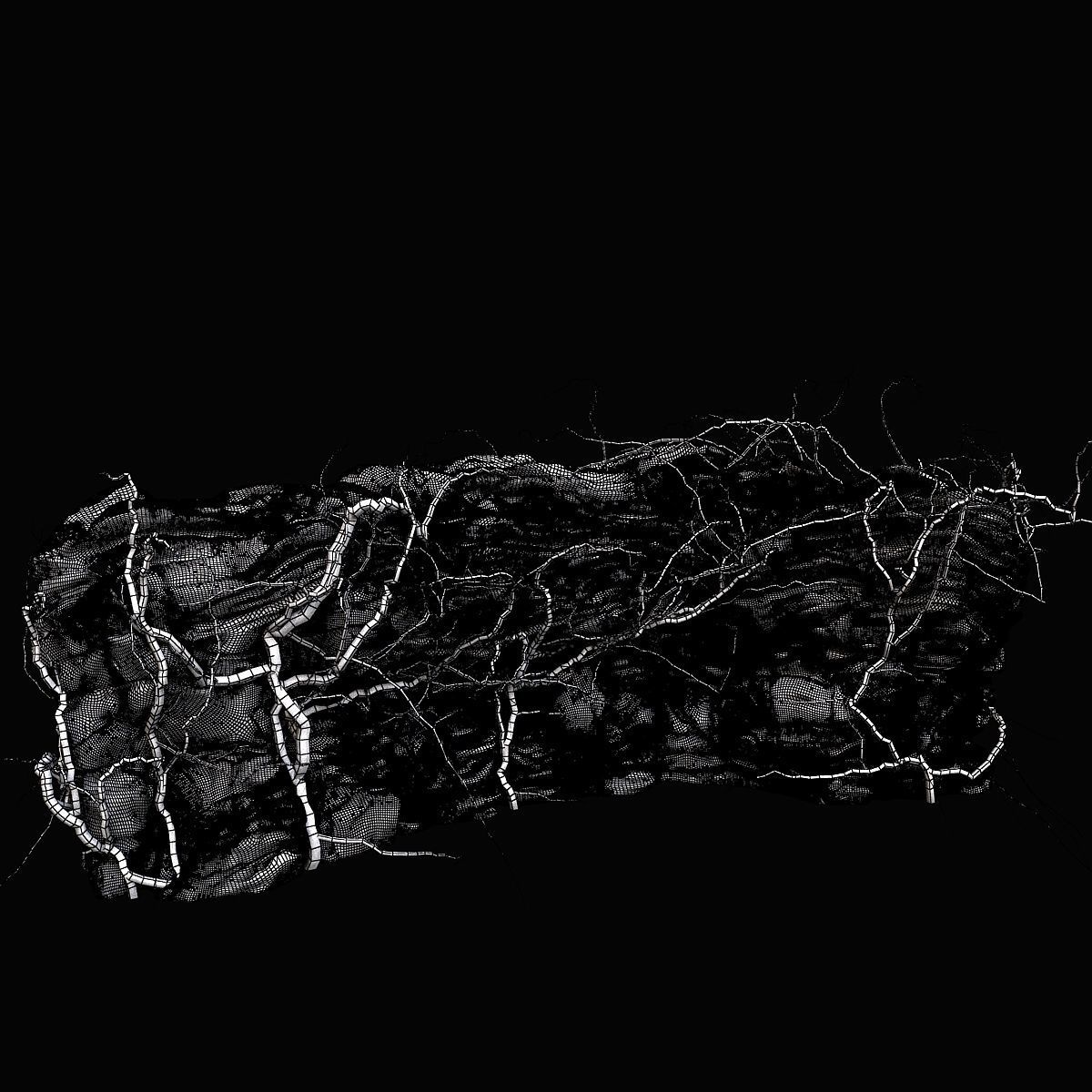 Desert cliff 3D model_7