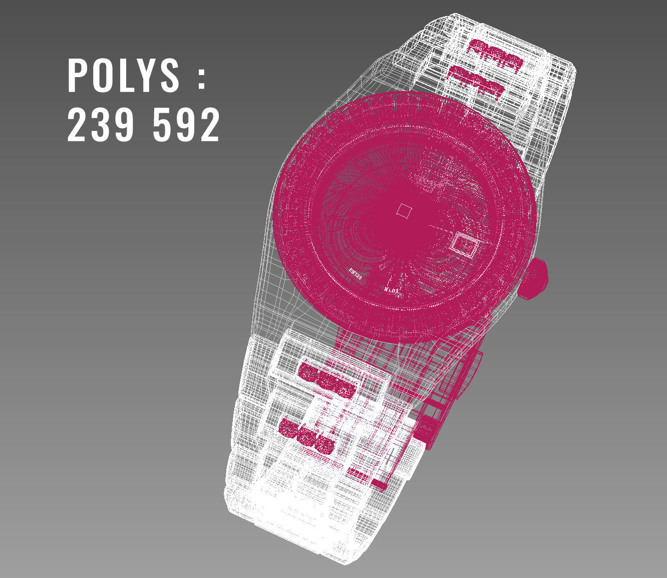 Luxury watch for women my own design 3D model_14