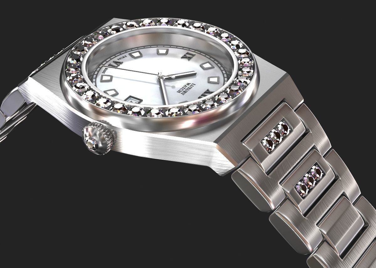 Luxury watch for women my own design 3D model_12