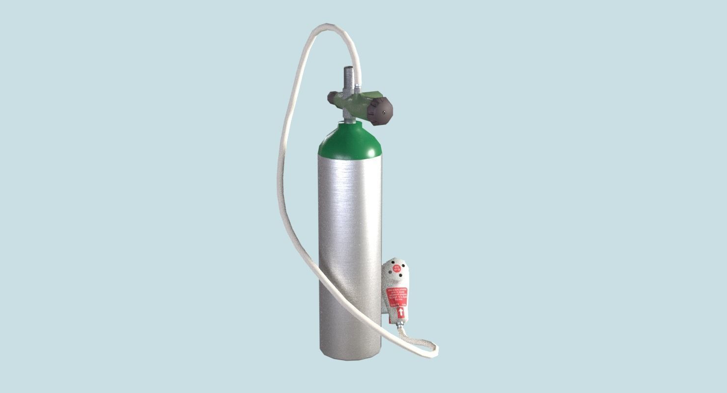Oxygen Tank Resuscitator Kit Low-poly 3D model_19