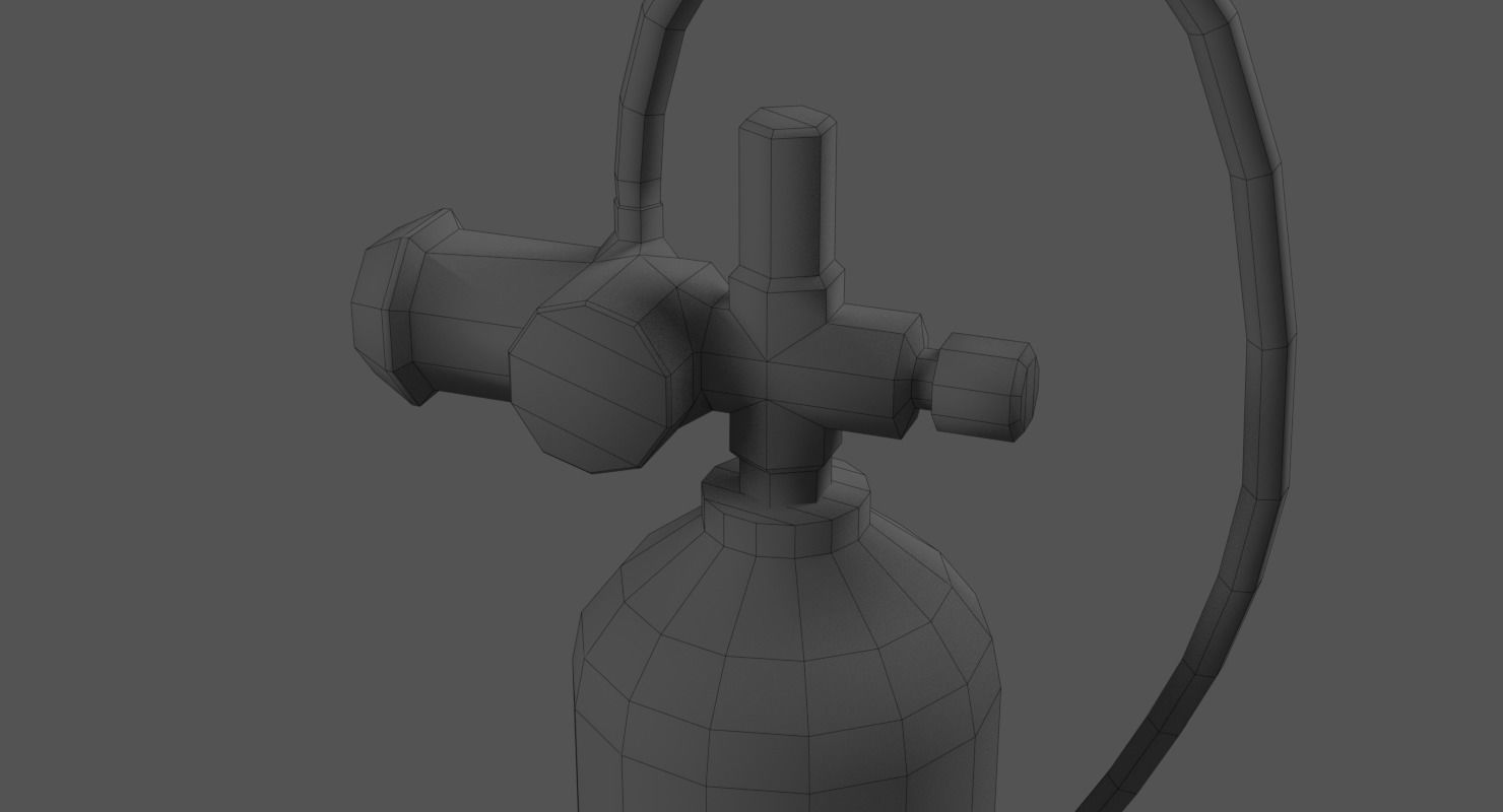 Oxygen Tank Resuscitator Kit Low-poly 3D model_34