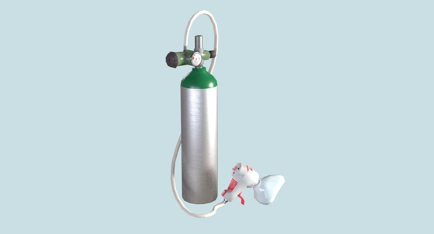 Oxygen Tank Resuscitator Kit Low-poly 3D model_23
