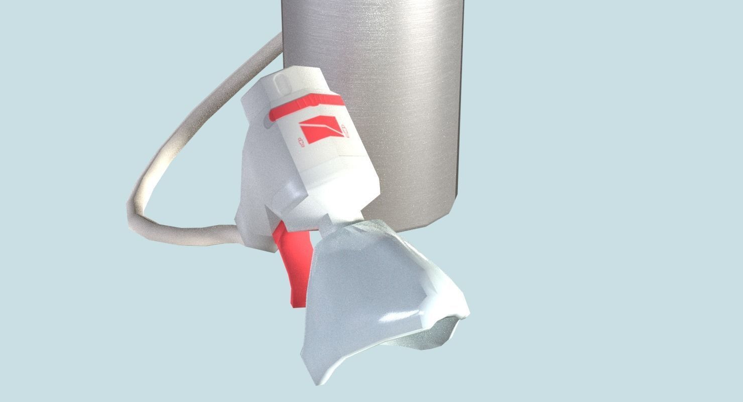 Oxygen Tank Resuscitator Kit Low-poly 3D model_5