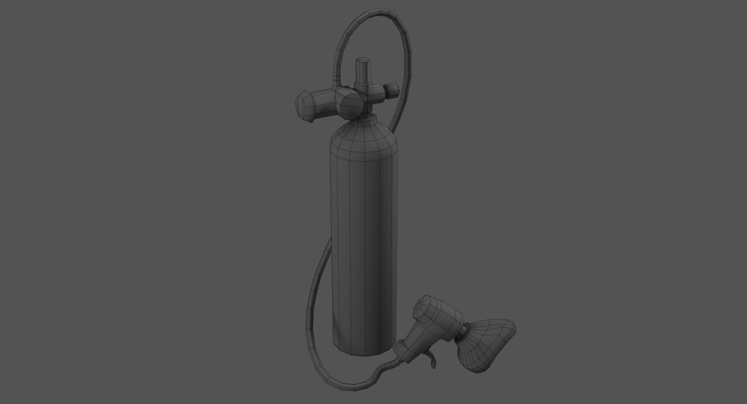 Oxygen Tank Resuscitator Kit Low-poly 3D model_32