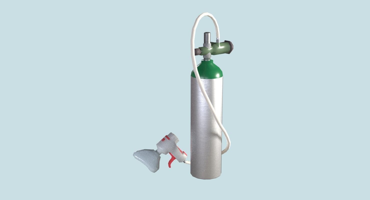 Oxygen Tank Resuscitator Kit Low-poly 3D model_14