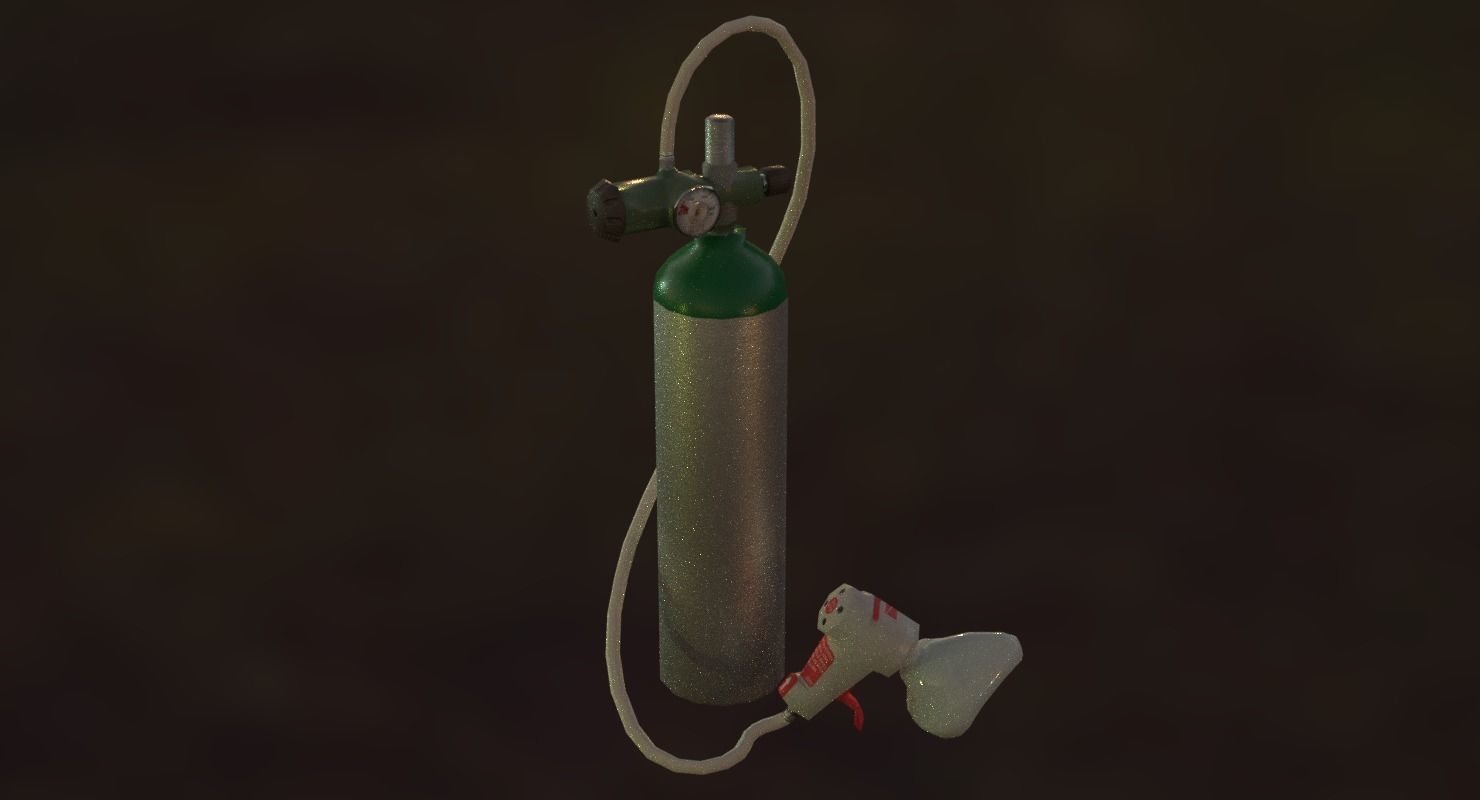 Oxygen Tank Resuscitator Kit Low-poly 3D model_30