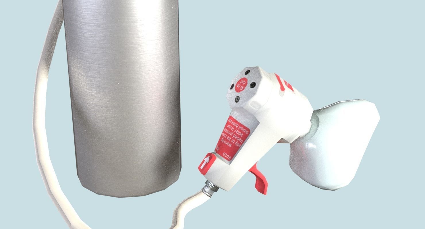 Oxygen Tank Resuscitator Kit Low-poly 3D model_6