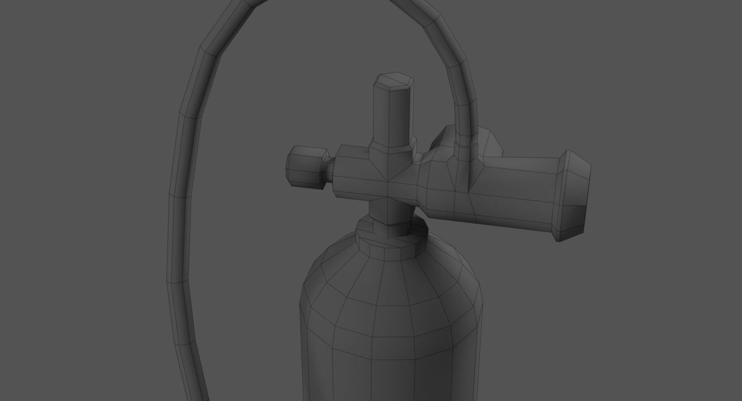 Oxygen Tank Resuscitator Kit Low-poly 3D model_35