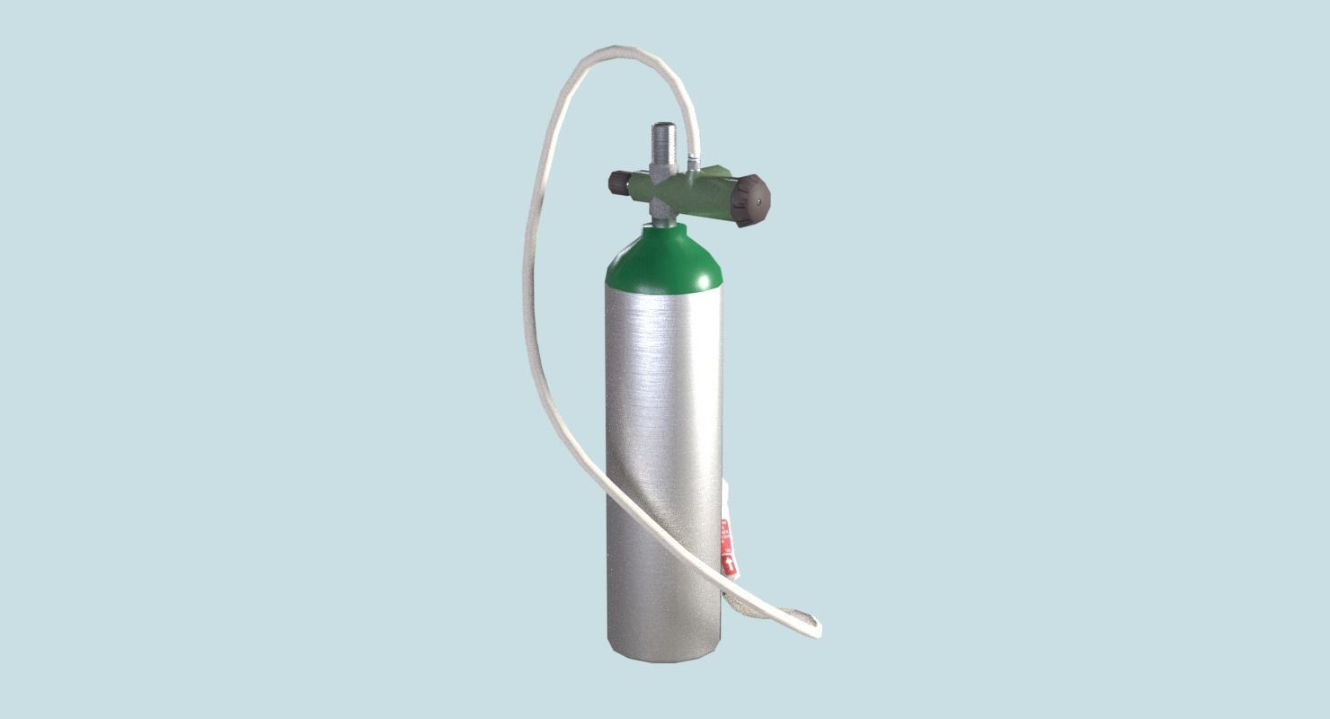 Oxygen Tank Resuscitator Kit Low-poly 3D model_18
