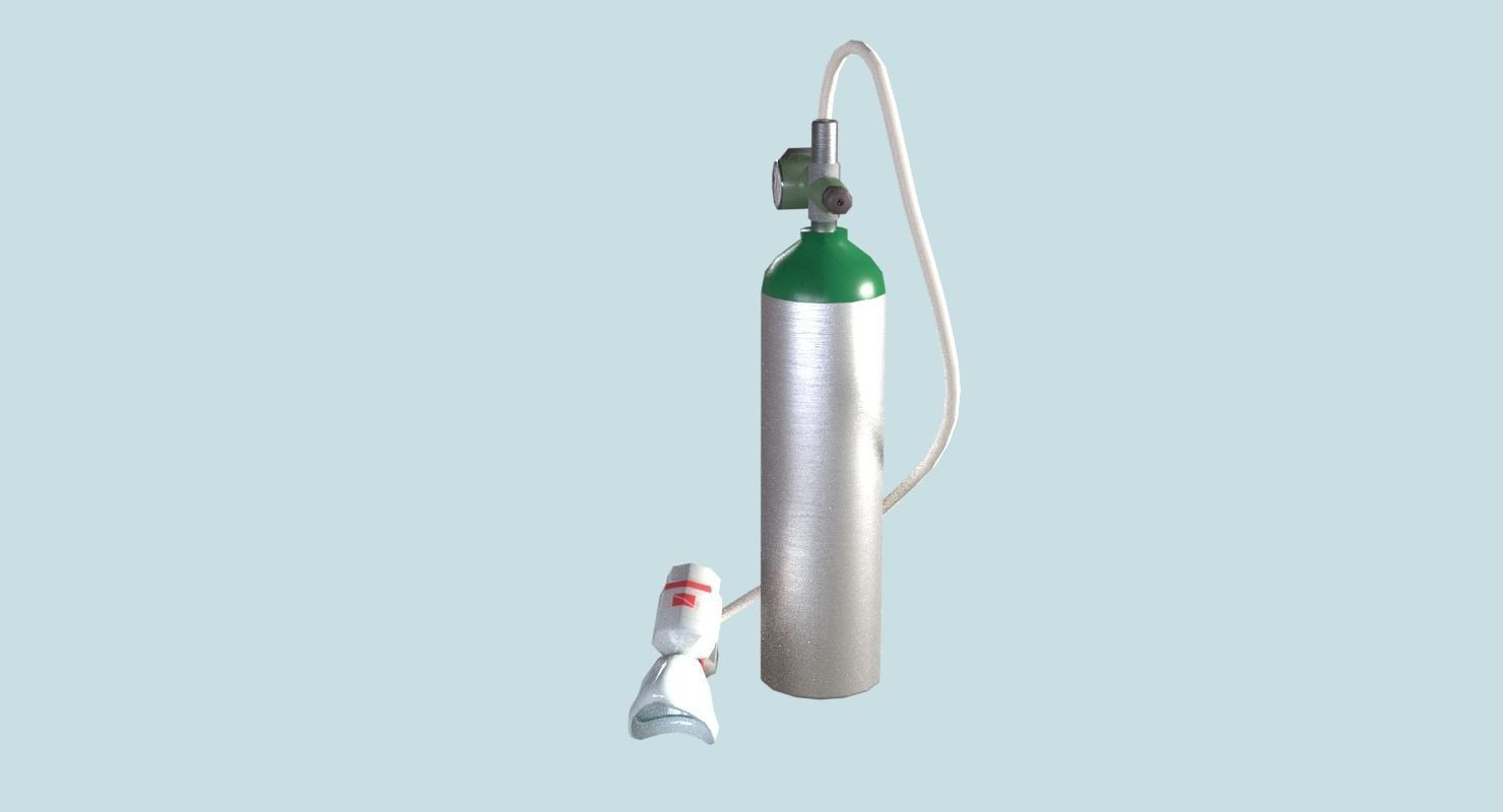 Oxygen Tank Resuscitator Kit Low-poly 3D model_11