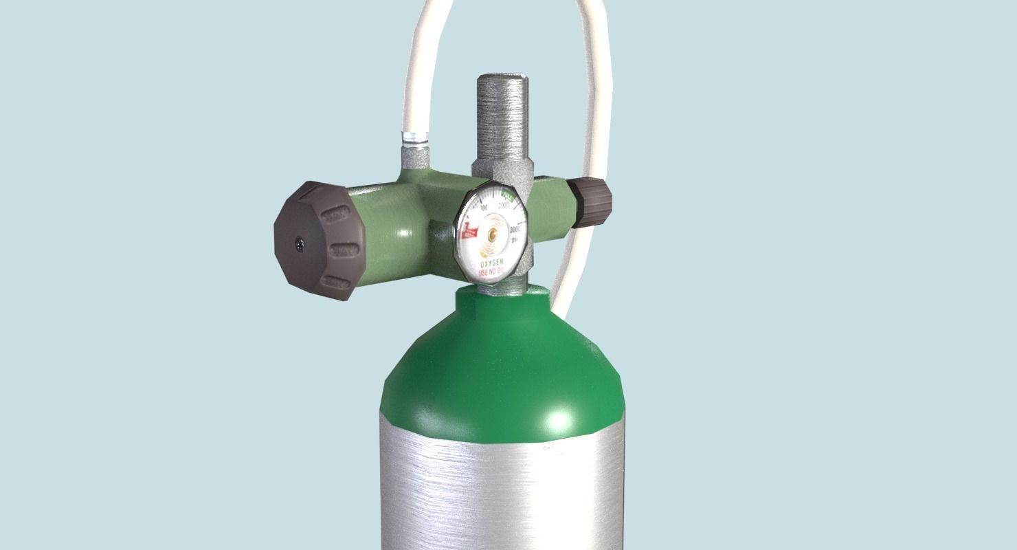 Oxygen Tank Resuscitator Kit Low-poly 3D model_3