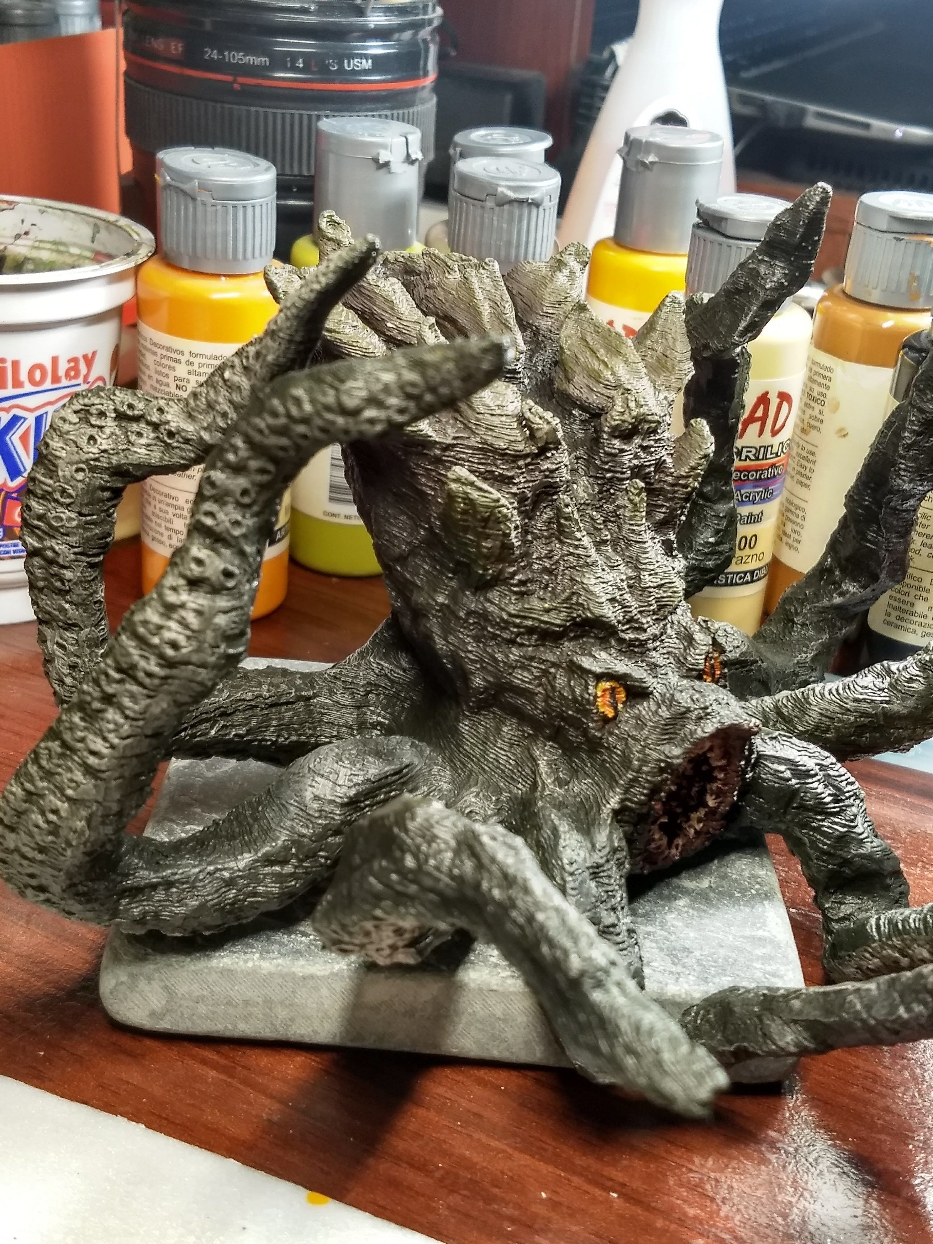 Kraken octopus statue on table 3D print model_2