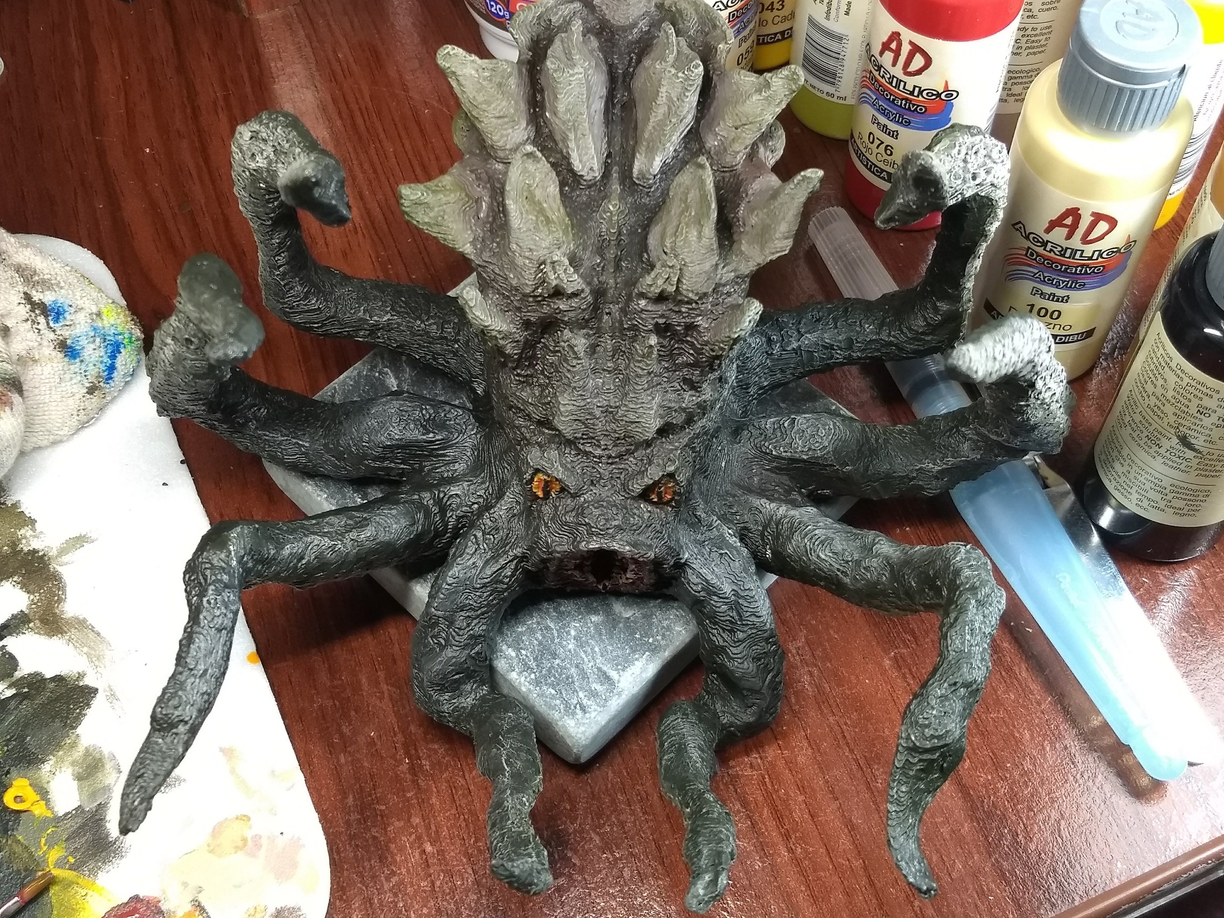 Kraken octopus statue on table 3D print model_1