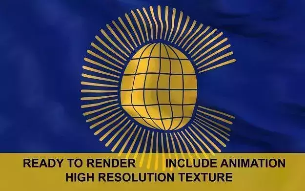 Commonwealth 3d Flag 3D model