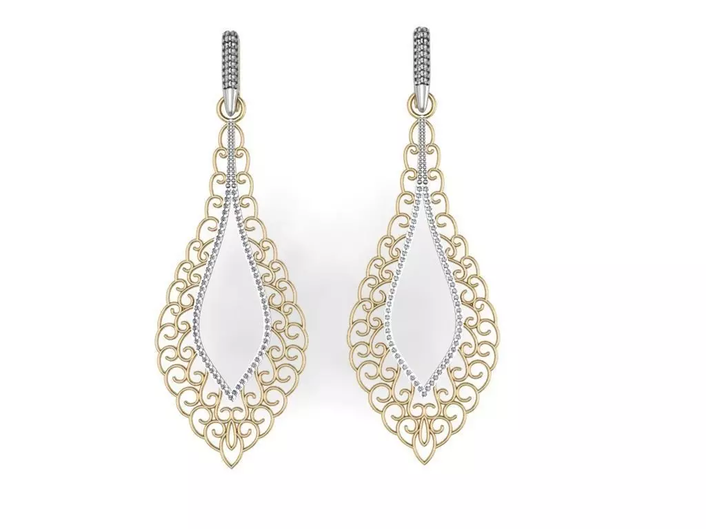 Earrings openwork 3D print model