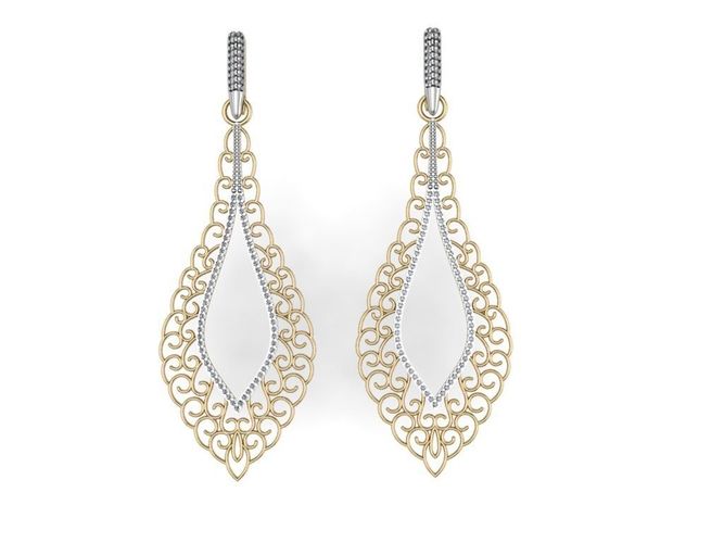 Earrings openwork 3D print model
