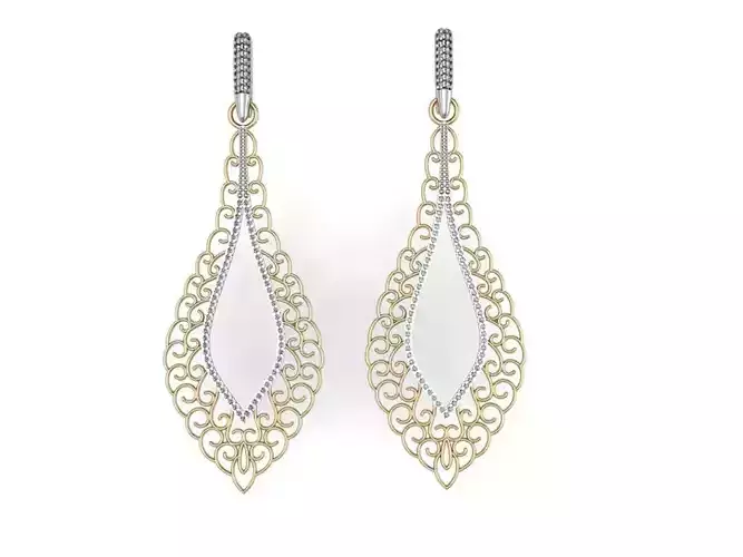 Earrings openwork 3D print model