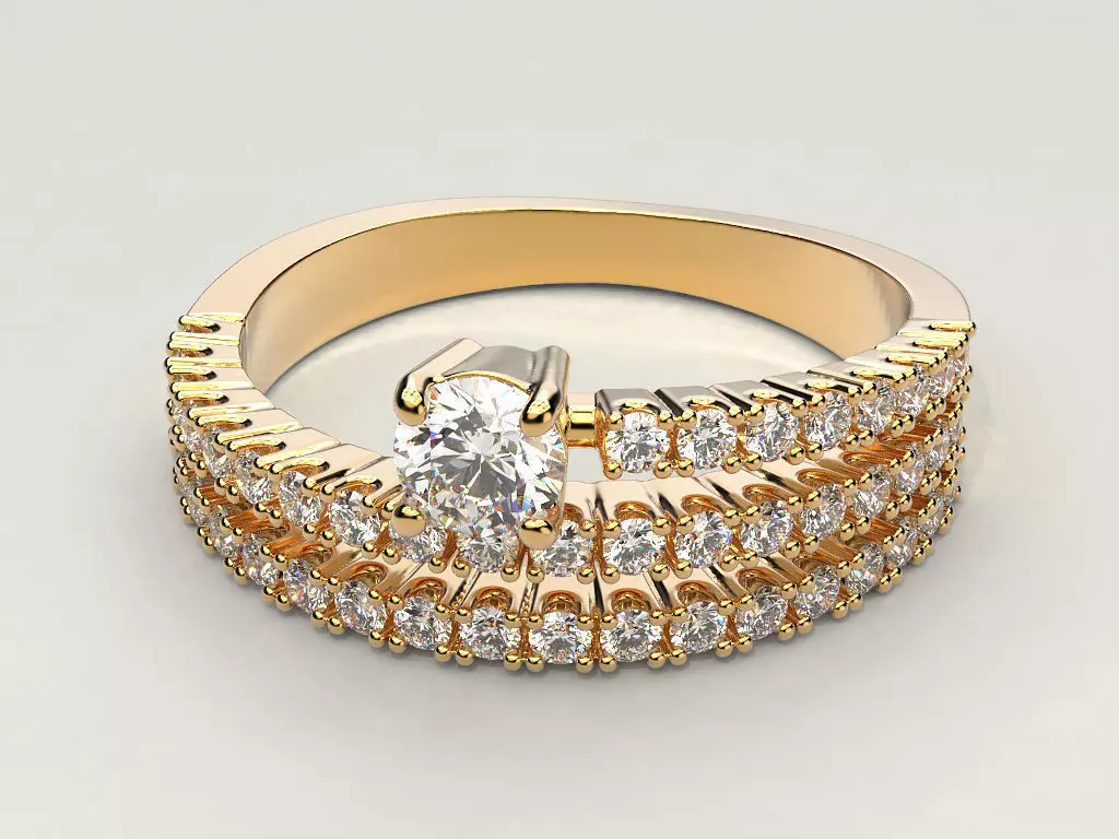 Engagement ring 18 3D print model