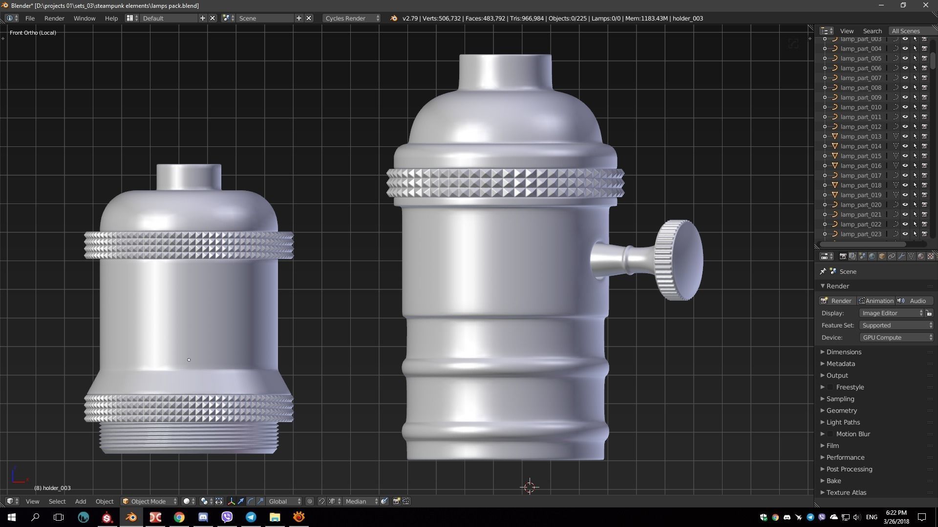 lamps pack 3D model_12