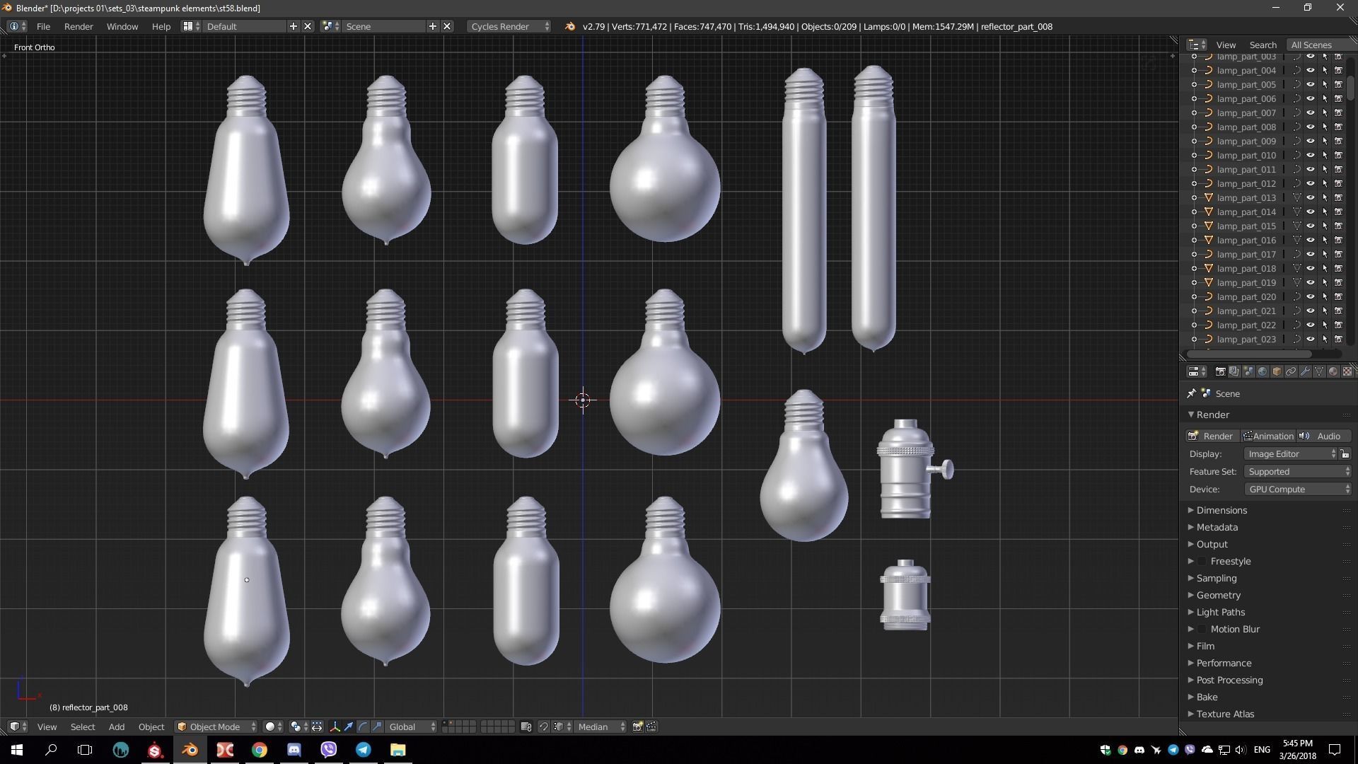 lamps pack 3D model_9