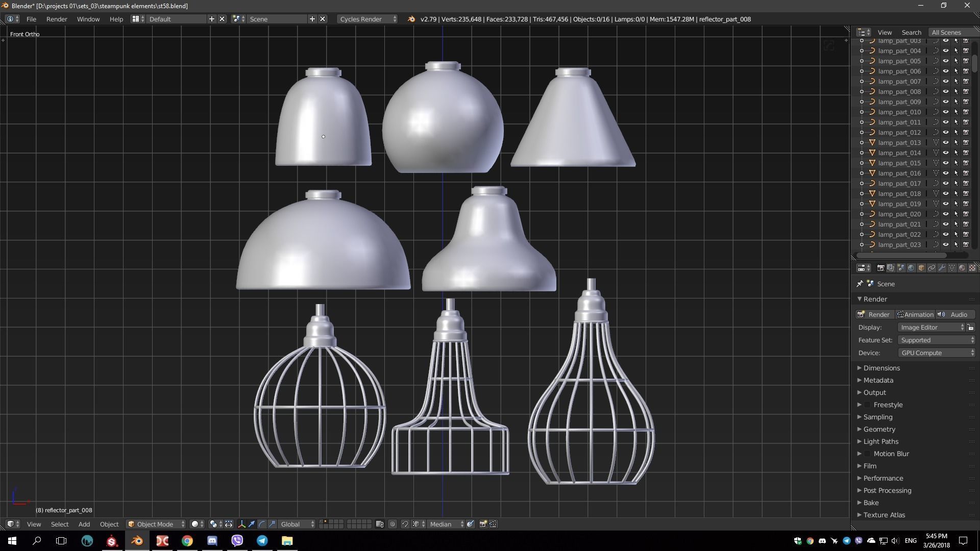 lamps pack 3D model_10