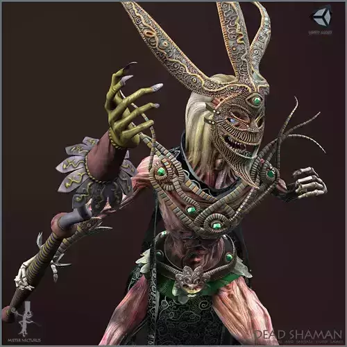 Dead Shaman Low-poly 3D model