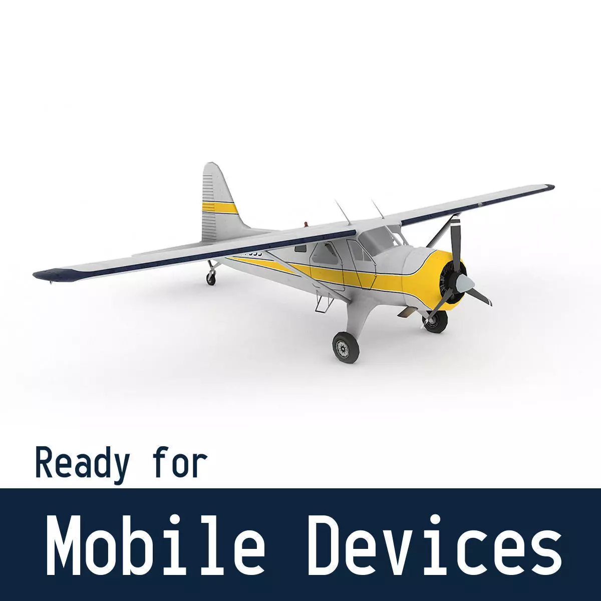 DeHavilland DHC-2 Beaver Low-poly 3D model_0