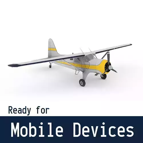 DeHavilland DHC-2 Beaver Low-poly 3D model