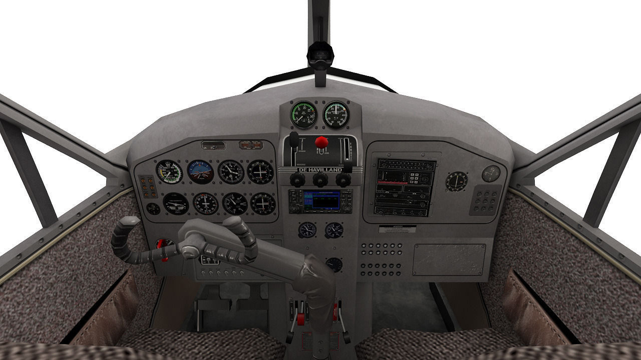 DeHavilland DHC-2 Beaver Low-poly 3D model_8