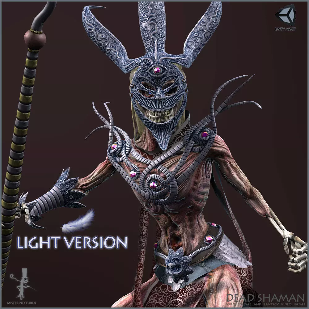 Dead Shaman Light Version Low-poly 3D model_0