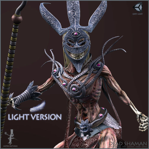 Dead Shaman Light Version Low-poly 3D model