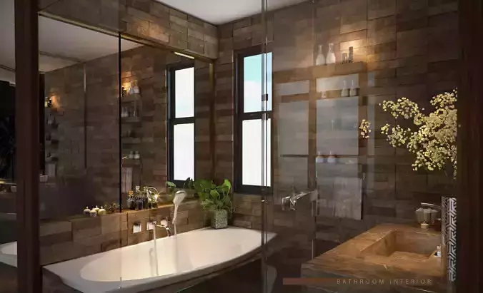 Bathroom WC toilet bathroomset shampoo bathroom set scene