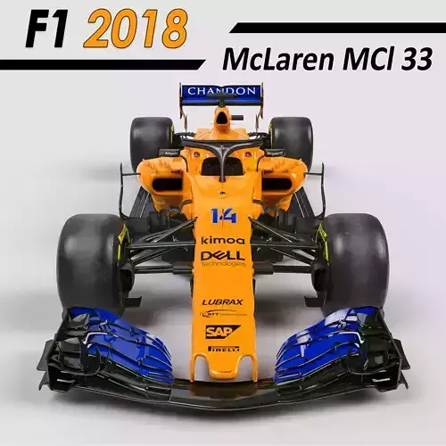 F1 McLaren mcl33 2018 3D Low-poly 3D model