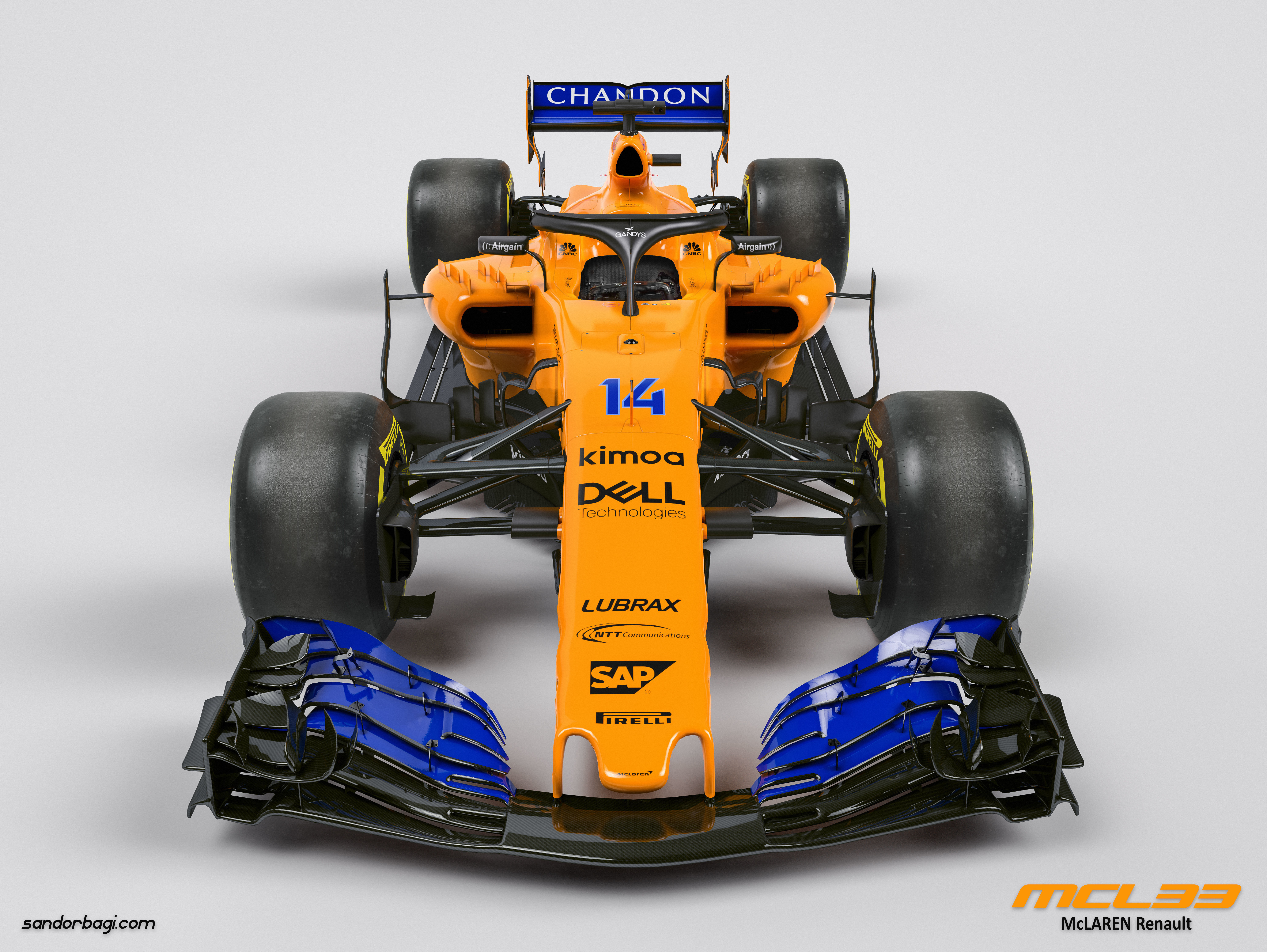 F1 McLaren mcl33 2018 3D Low-poly 3D model_2