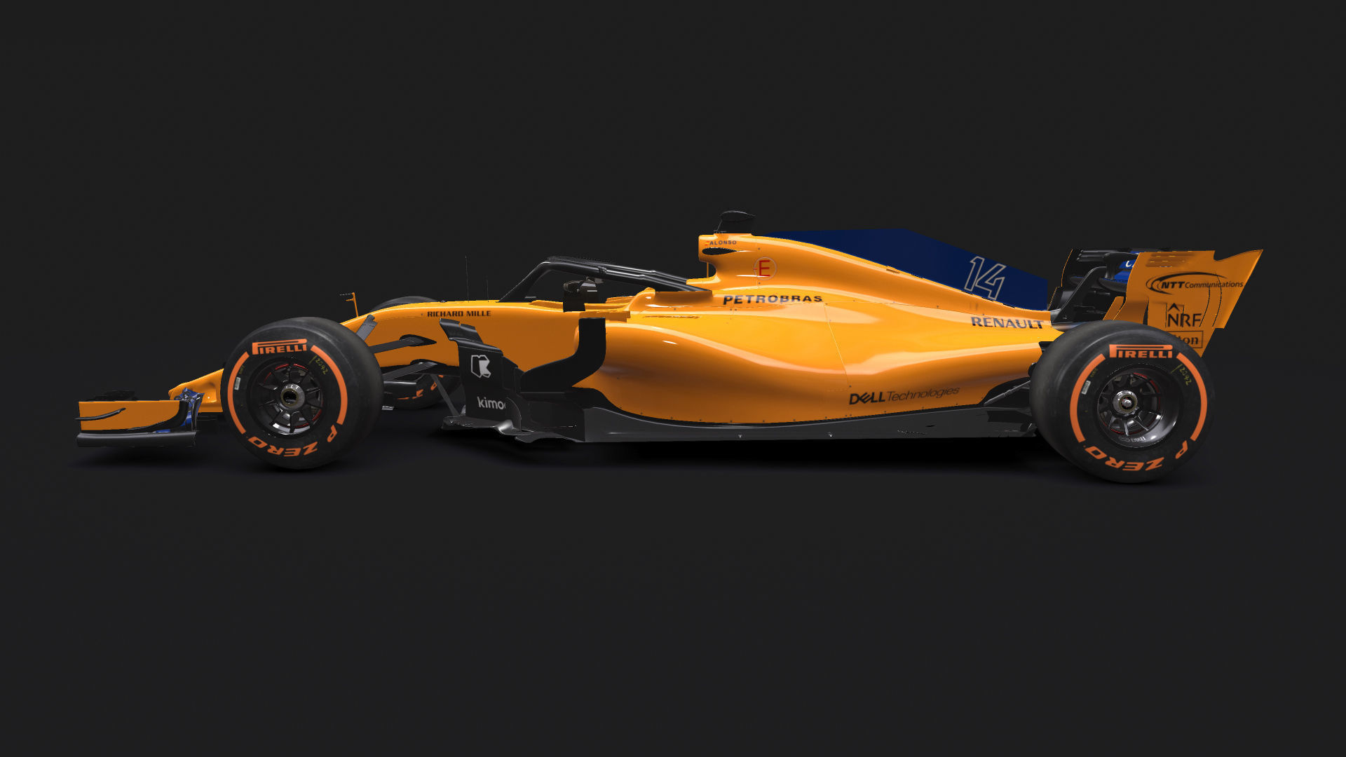 F1 McLaren mcl33 2018 3D Low-poly 3D model_10