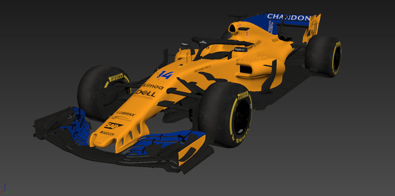 F1 McLaren mcl33 2018 3D Low-poly 3D model_17