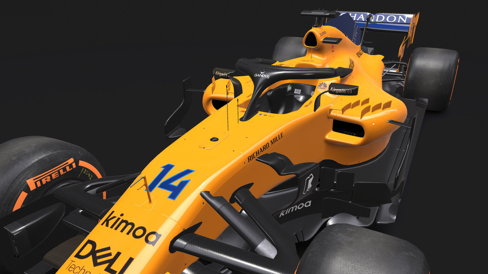 F1 McLaren mcl33 2018 3D Low-poly 3D model_12