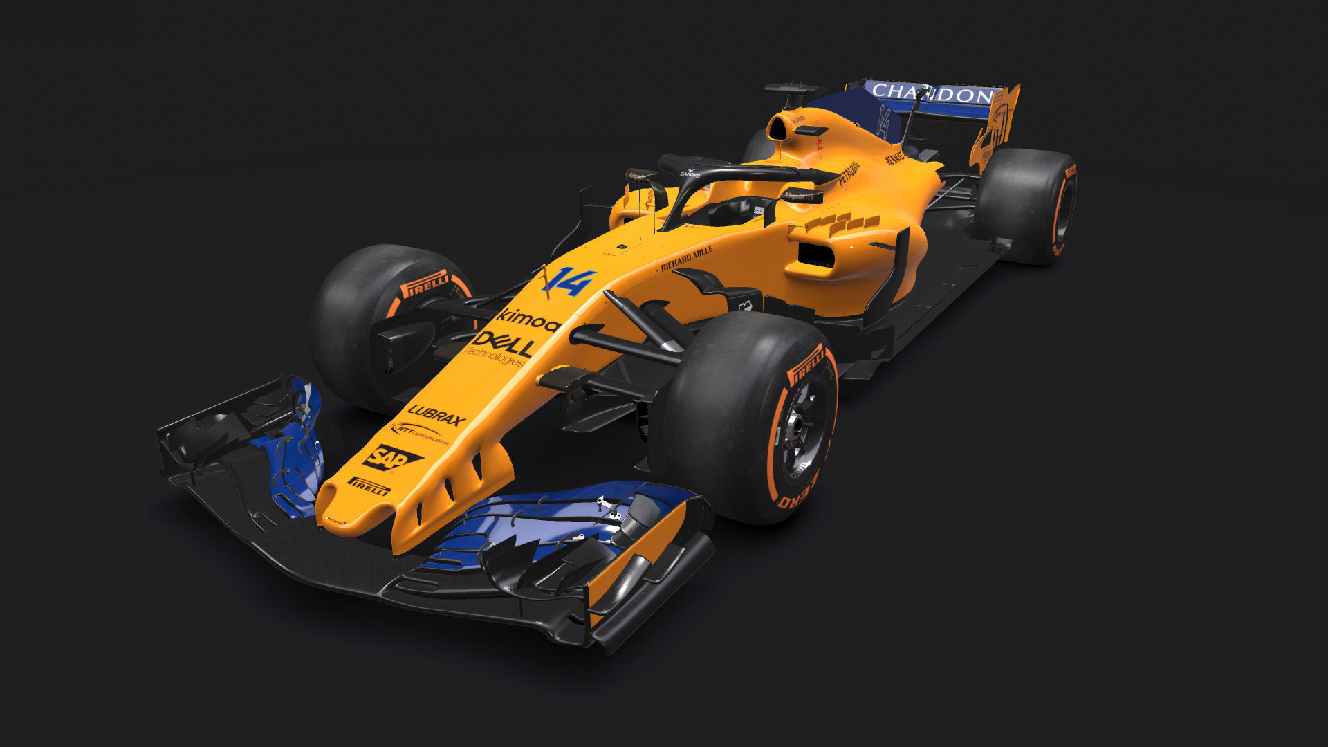 F1 McLaren mcl33 2018 3D Low-poly 3D model_5