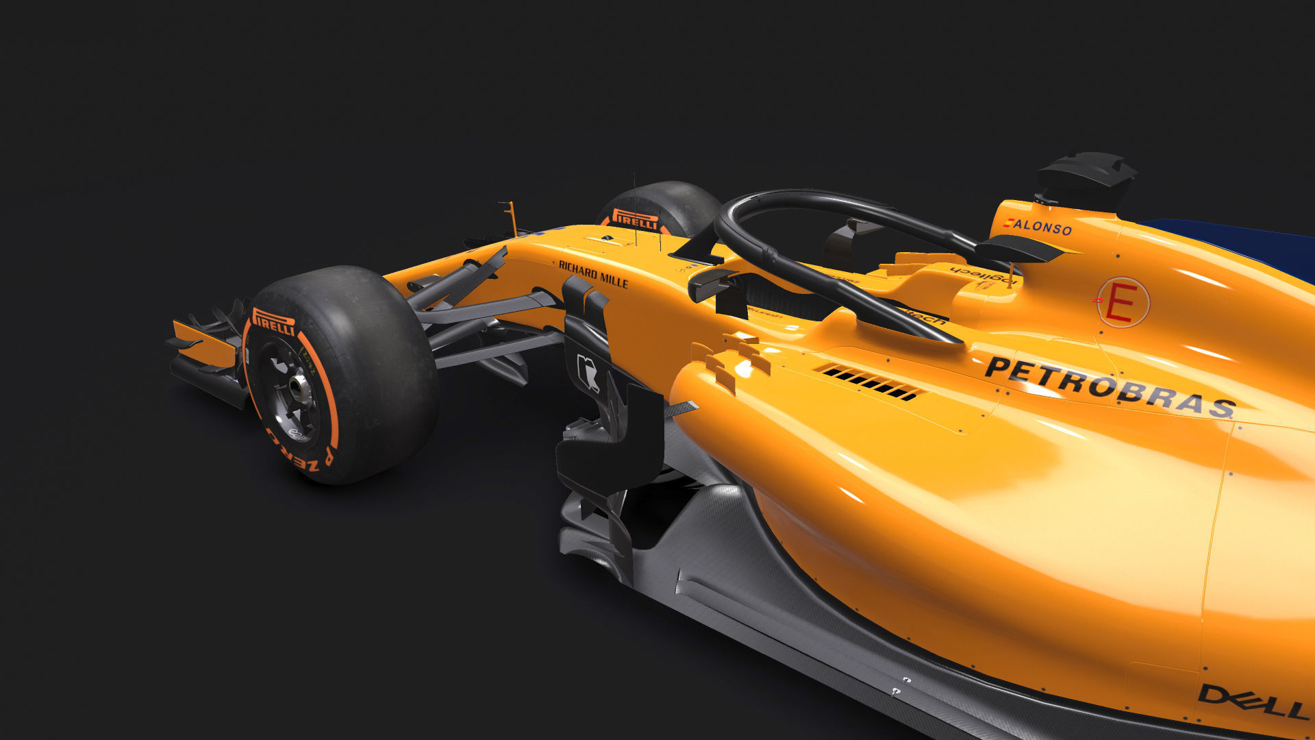 F1 McLaren mcl33 2018 3D Low-poly 3D model_11