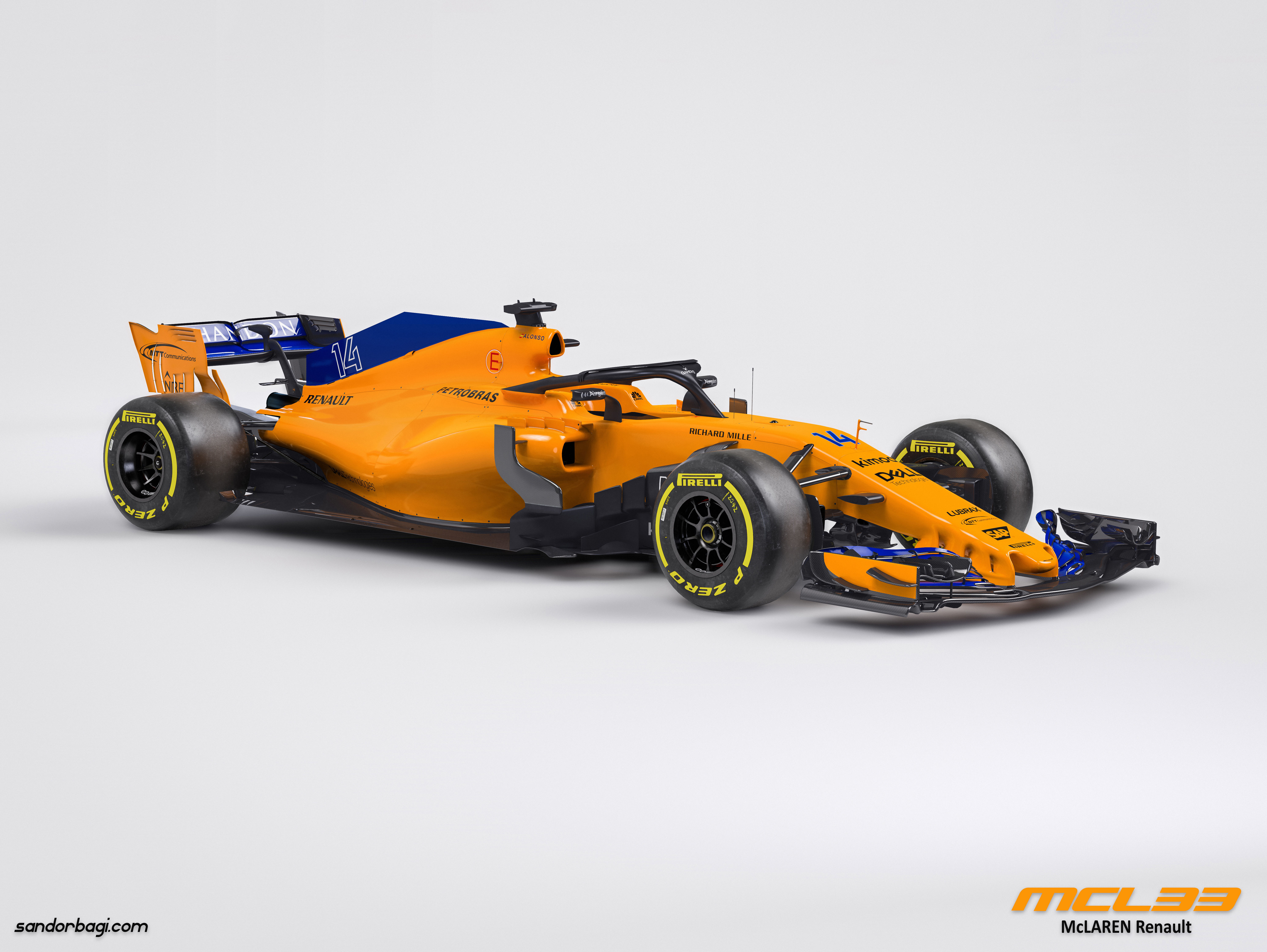 F1 McLaren mcl33 2018 3D Low-poly 3D model_1