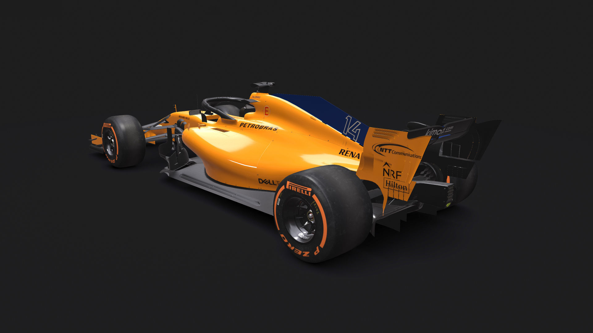 F1 McLaren mcl33 2018 3D Low-poly 3D model_6