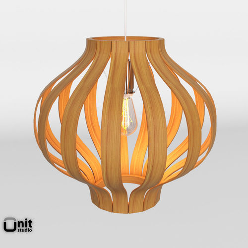 Bentwood Onion Pendant by West Elm  3D model