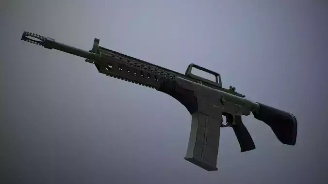 MPT-76 Turkish Battle Rifle Low-poly 3D model MPT-76 Turkish Battle Rifle Low-poly 3D model