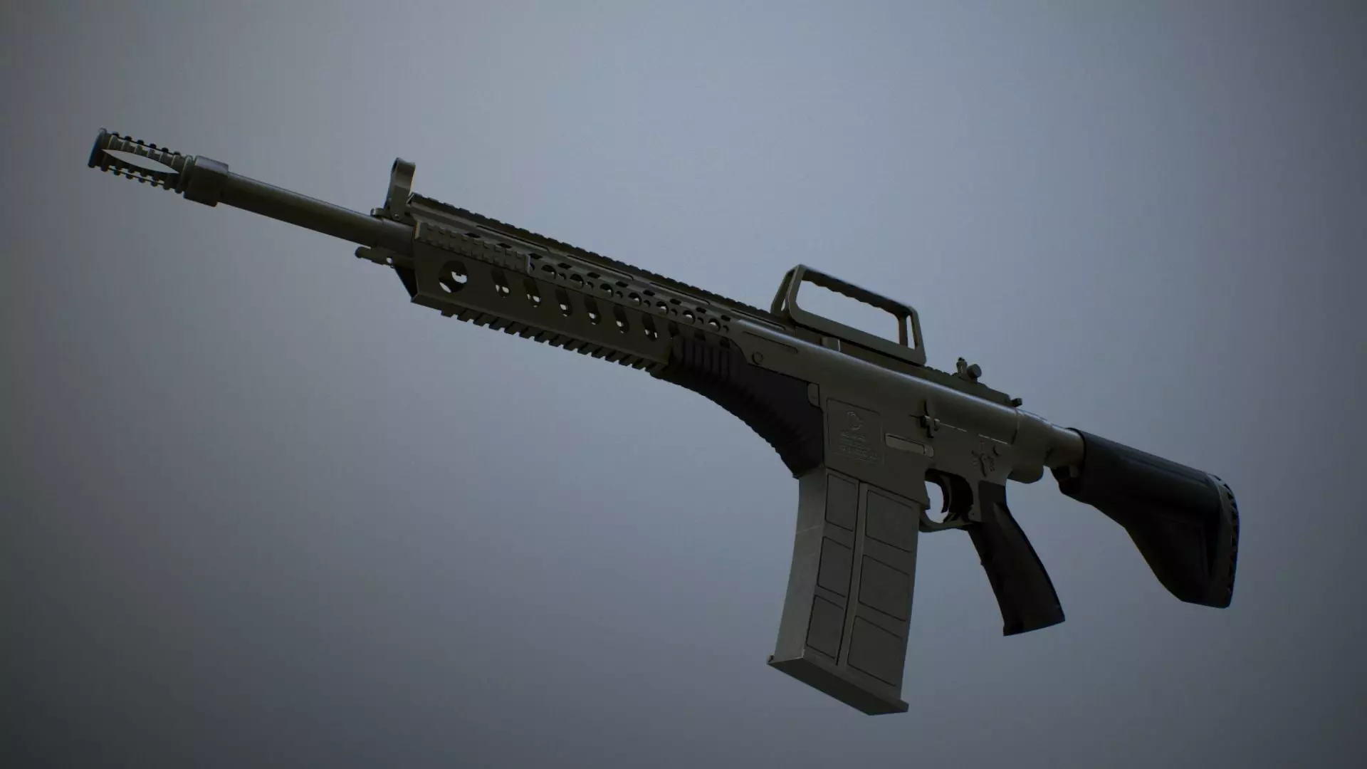 MPT-76 Turkish Battle Rifle Low-poly 3D model_0