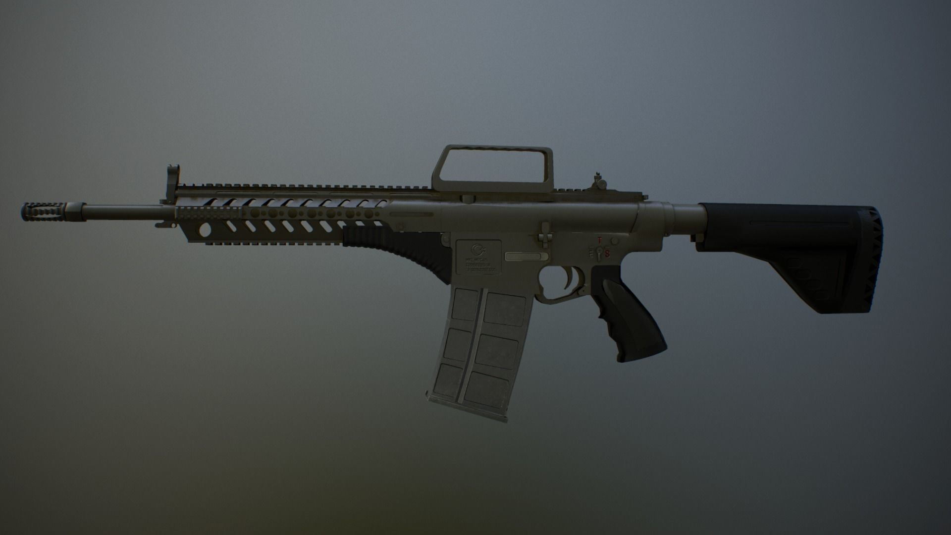 MPT-76 Turkish Battle Rifle Low-poly 3D model_6