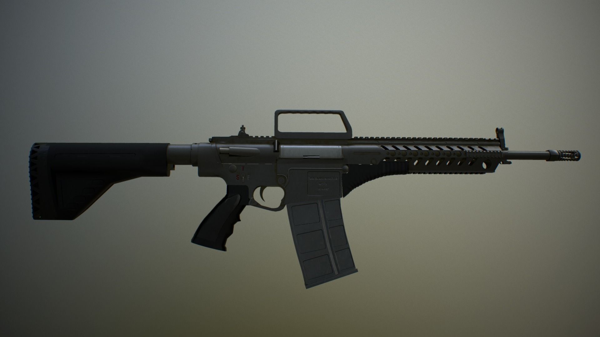 MPT-76 Turkish Battle Rifle Low-poly 3D model_2