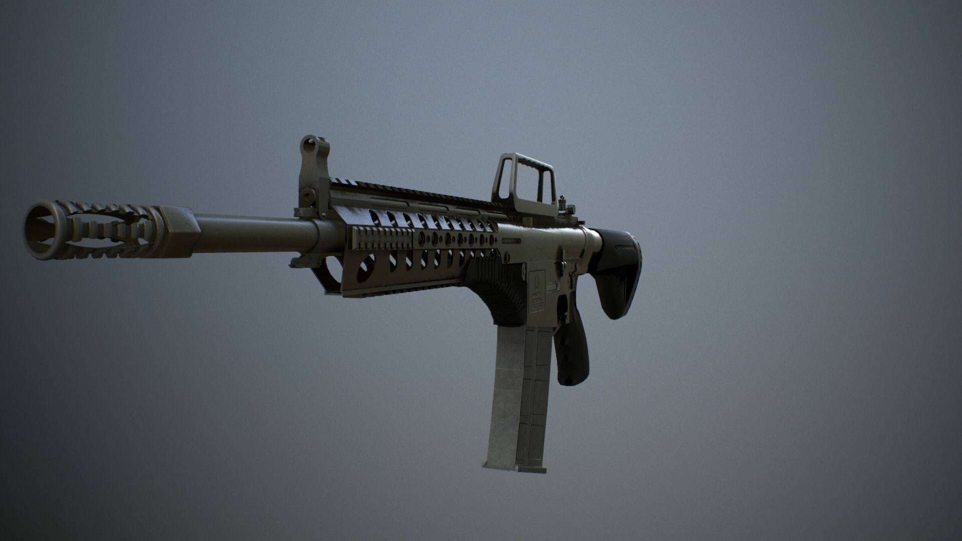 MPT-76 Turkish Battle Rifle Low-poly 3D model_1