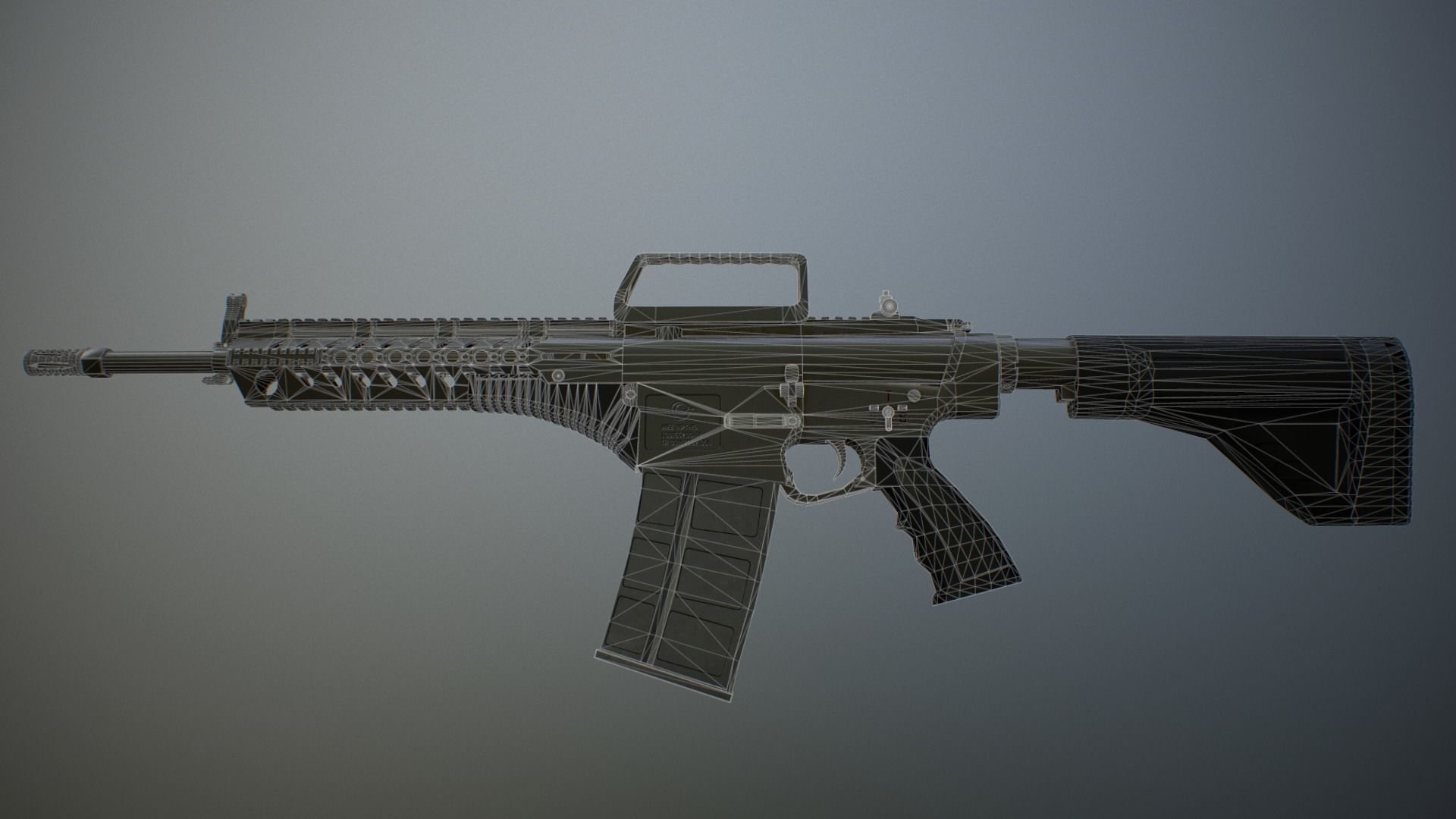 MPT-76 Turkish Battle Rifle Low-poly 3D model_3