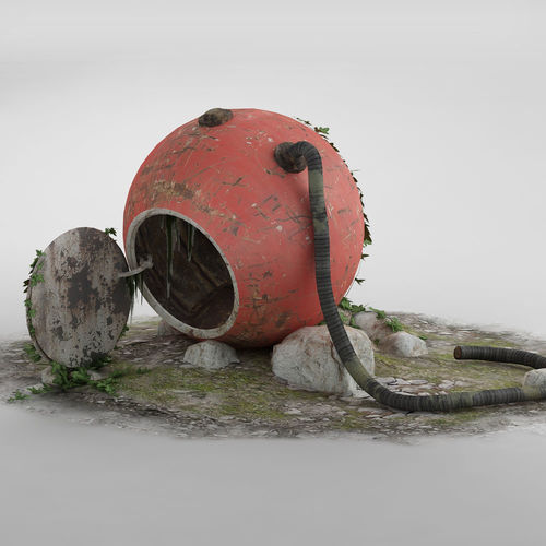 The abandoned rescue capsule 01 3D model